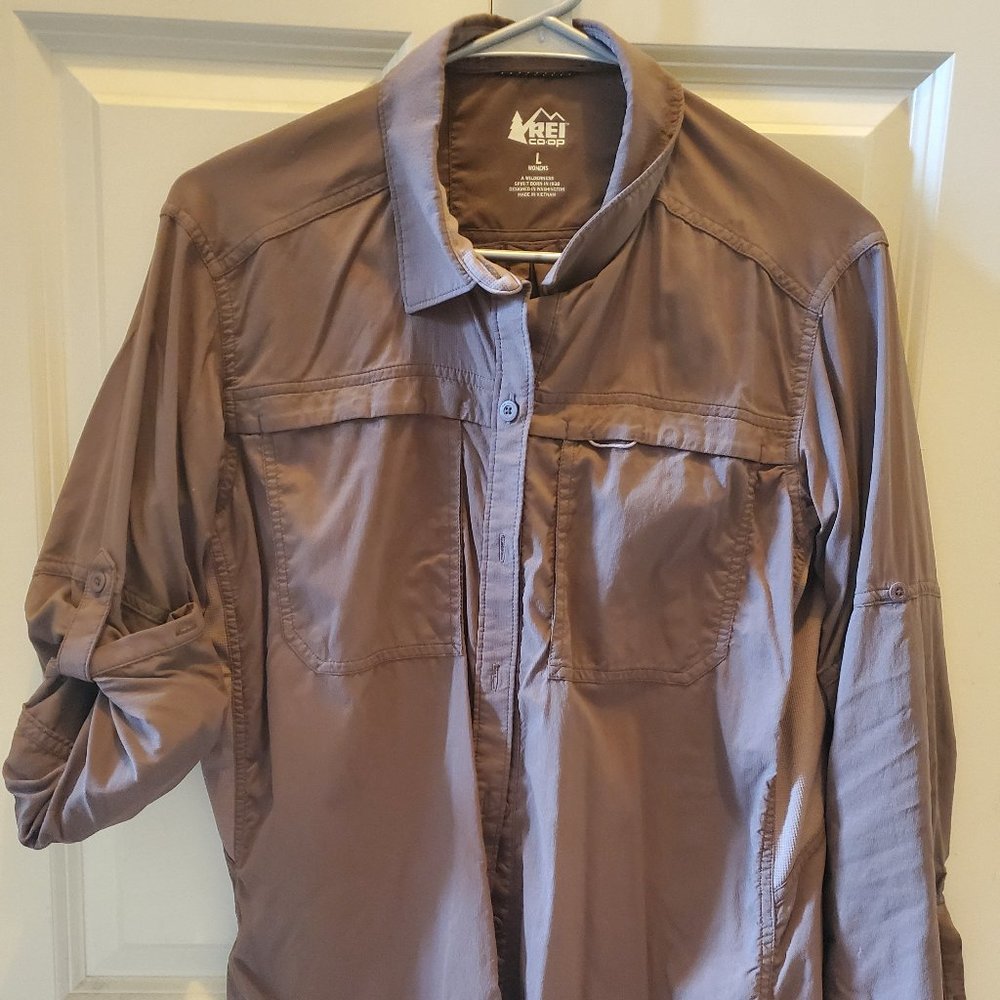 REI Women's Button Down Shirt - Brown